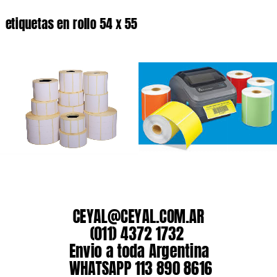 etiquetas en rollo 54 x 55