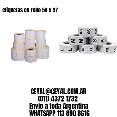 etiquetas en rollo 54 x 97