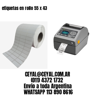 etiquetas en rollo 55 x 43