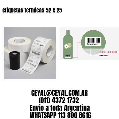 etiquetas termicas 52 x 25