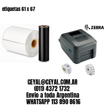 etiquetas 61 x 67