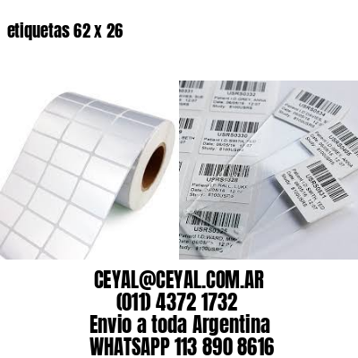 etiquetas 62 x 26