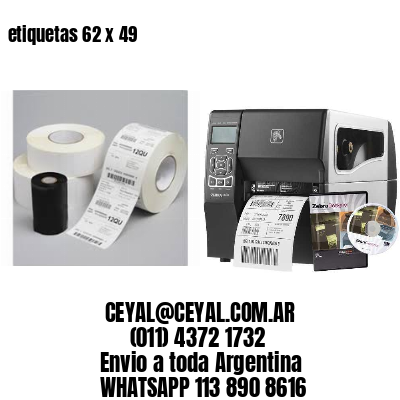 etiquetas 62 x 49