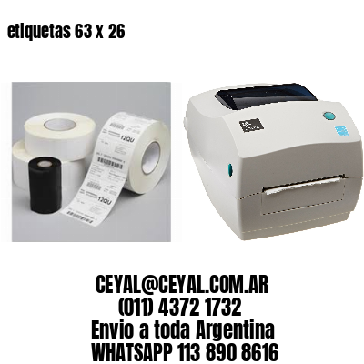 etiquetas 63 x 26