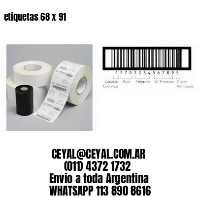 etiquetas 68 x 91