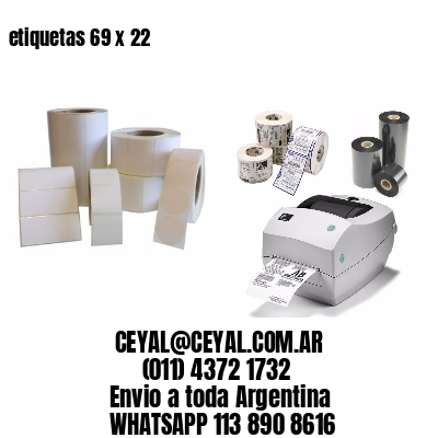 etiquetas 69 x 22