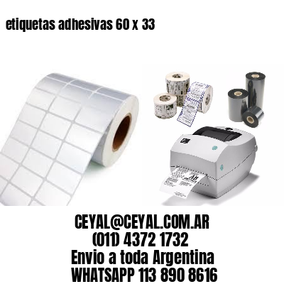 etiquetas adhesivas 60 x 33