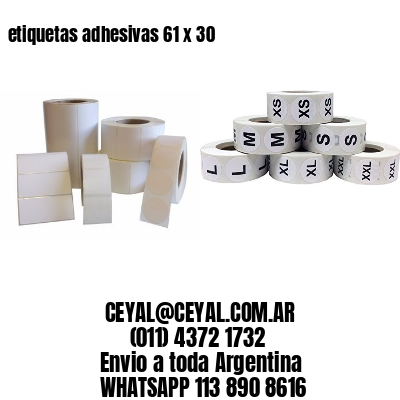 etiquetas adhesivas 61 x 30