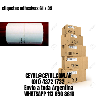 etiquetas adhesivas 61 x 39