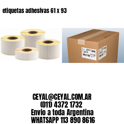 etiquetas adhesivas 61 x 93