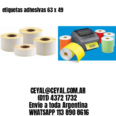 etiquetas adhesivas 63 x 49