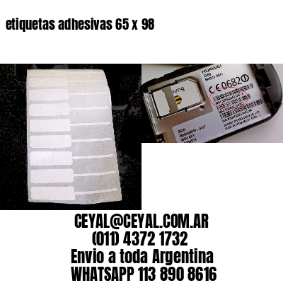 etiquetas adhesivas 65 x 98