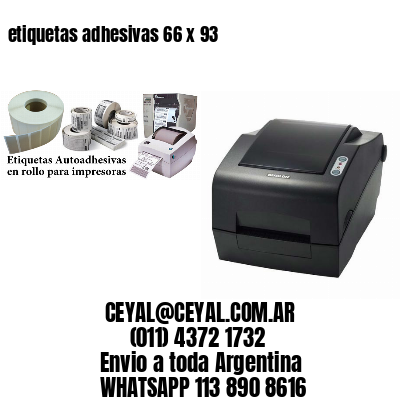 etiquetas adhesivas 66 x 93