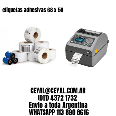 etiquetas adhesivas 68 x 58