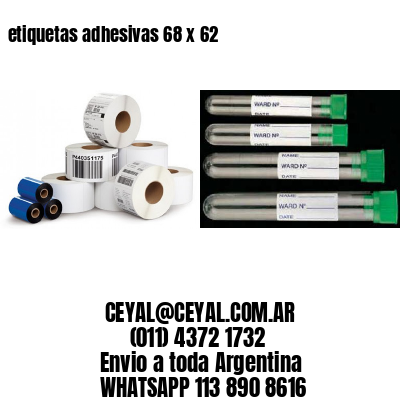 etiquetas adhesivas 68 x 62
