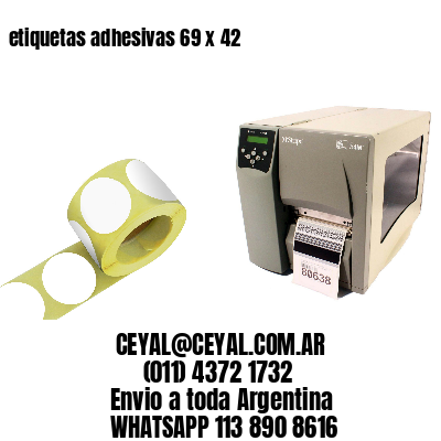 etiquetas adhesivas 69 x 42