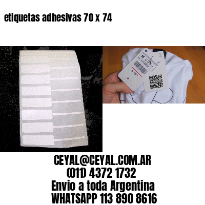 etiquetas adhesivas 70 x 74