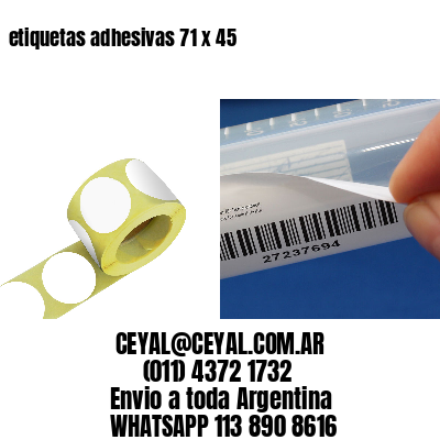 etiquetas adhesivas 71 x 45