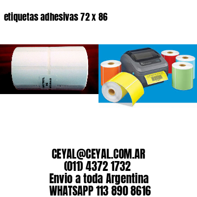 etiquetas adhesivas 72 x 86