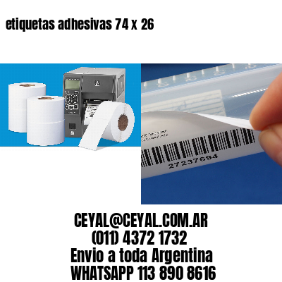 etiquetas adhesivas 74 x 26