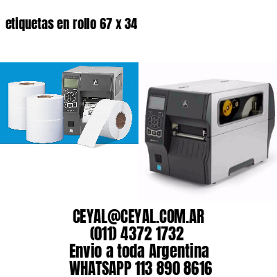 etiquetas en rollo 67 x 34