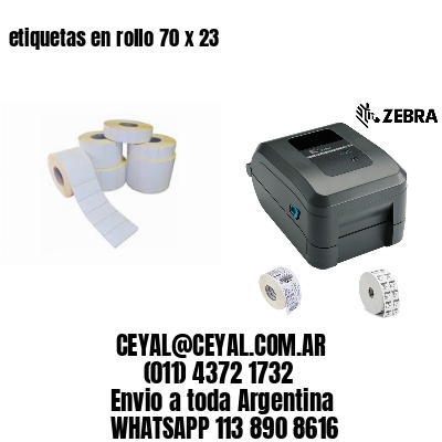 etiquetas en rollo 70 x 23