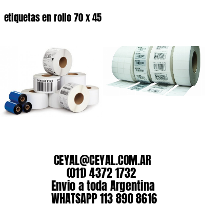 etiquetas en rollo 70 x 45