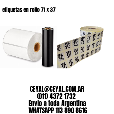 etiquetas en rollo 71 x 37