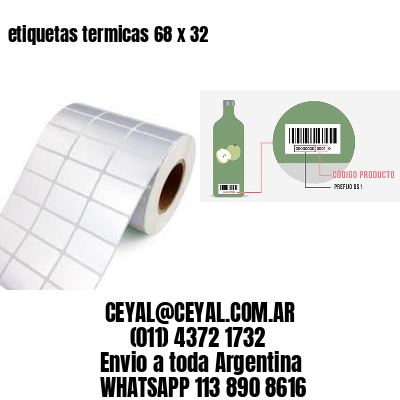 etiquetas termicas 68 x 32