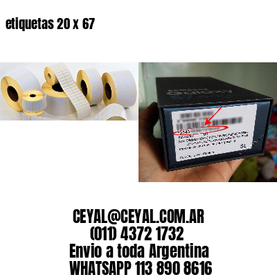 etiquetas 20 x 67