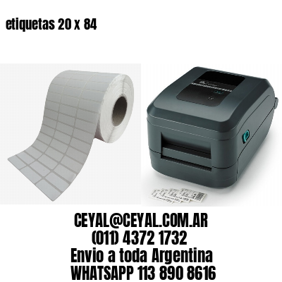 etiquetas 20 x 84