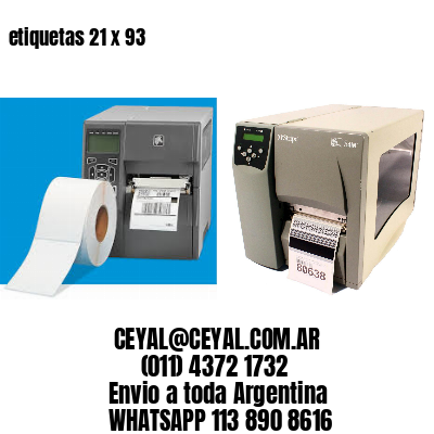 etiquetas 21 x 93