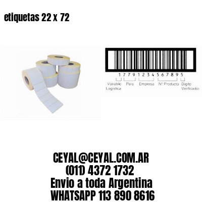 etiquetas 22 x 72