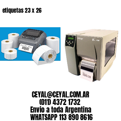 etiquetas 23 x 26