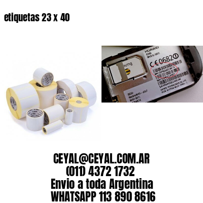 etiquetas 23 x 40