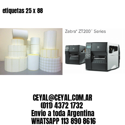 etiquetas 25 x 88