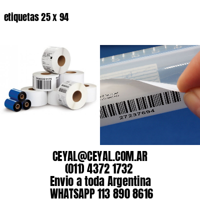 etiquetas 25 x 94