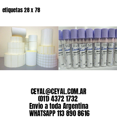 etiquetas 28 x 78