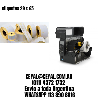 etiquetas 29 x 65