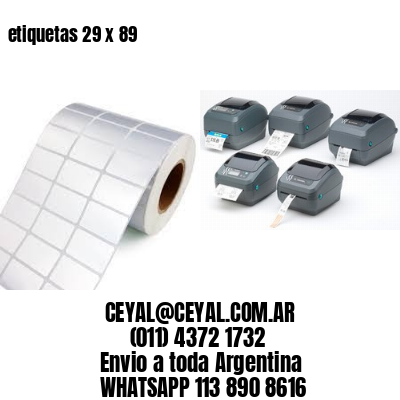 etiquetas 29 x 89
