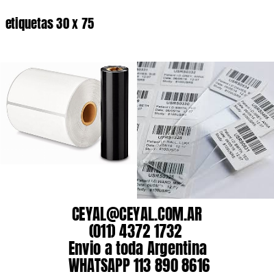 etiquetas 30 x 75