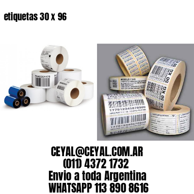 etiquetas 30 x 96
