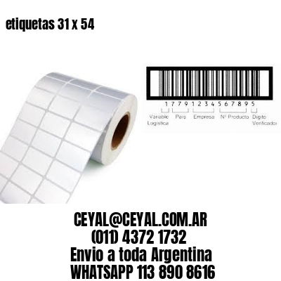 etiquetas 31 x 54