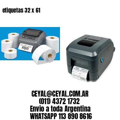 etiquetas 32 x 61