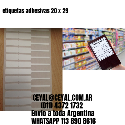 etiquetas adhesivas 20 x 29