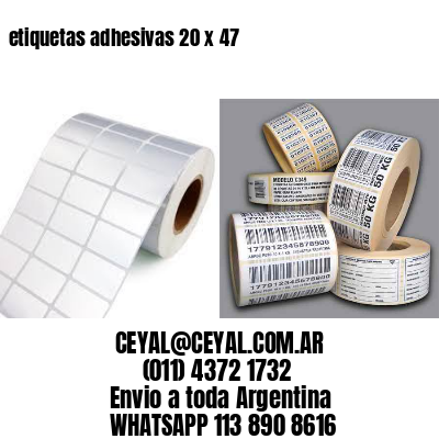 etiquetas adhesivas 20 x 47