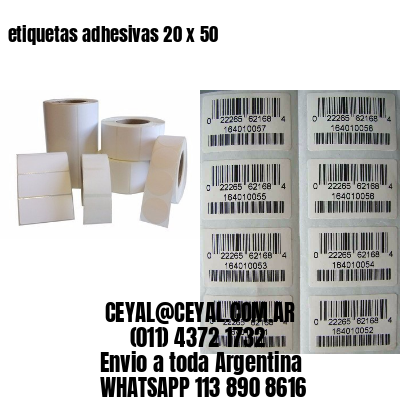 etiquetas adhesivas 20 x 50