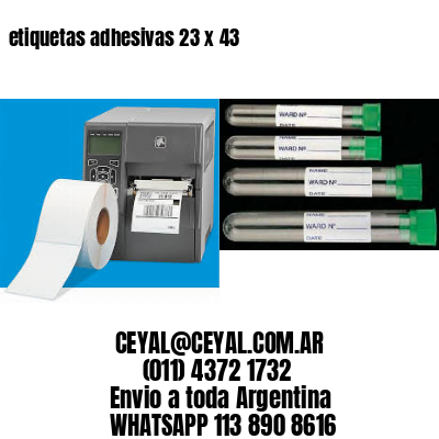 etiquetas adhesivas 23 x 43