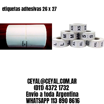 etiquetas adhesivas 26 x 27