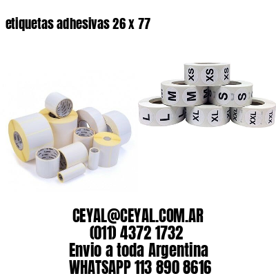etiquetas adhesivas 26 x 77